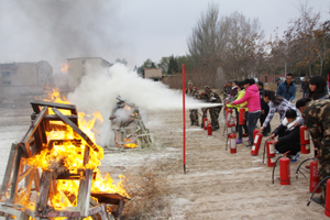 保卫处组织开展2014年消防演练活动