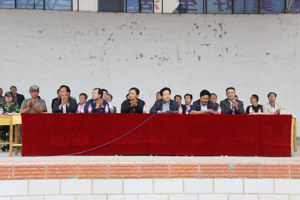 我院举行2015级新生军训汇报表演