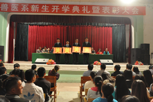 【系部动态】兽医系举行2015届新生开学典礼暨表彰大会