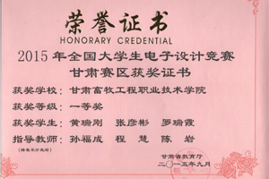 我院学生参加2015年全国大学生电子设计竞赛获得优异成绩