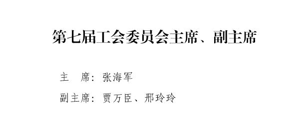 第七届工会委员会主席、副主席