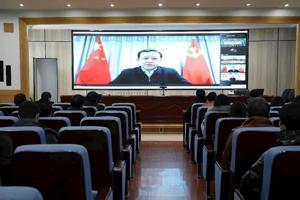 党的二十大代表、省委宣讲团成员、武威市委书记柳鹏为我校师生宣讲党的二十大精神